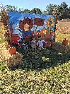 Kids Photo Outdoors Fall Season Themed Background Display